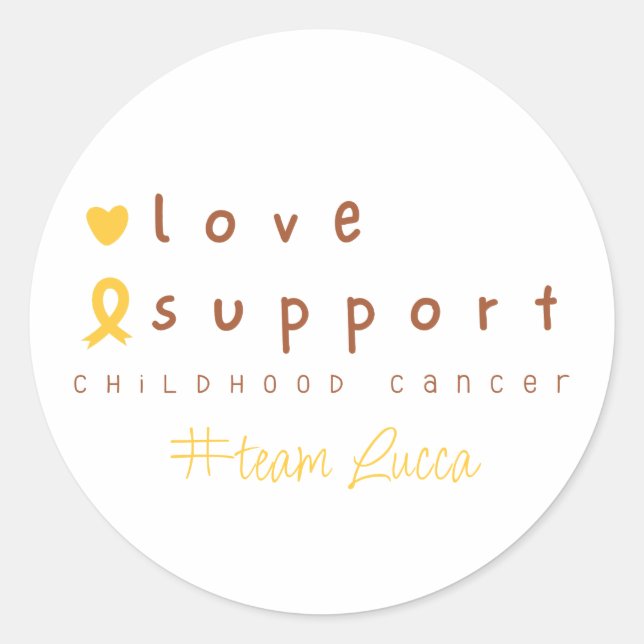 childhood cancer custom name Stickers Labels (Front)
