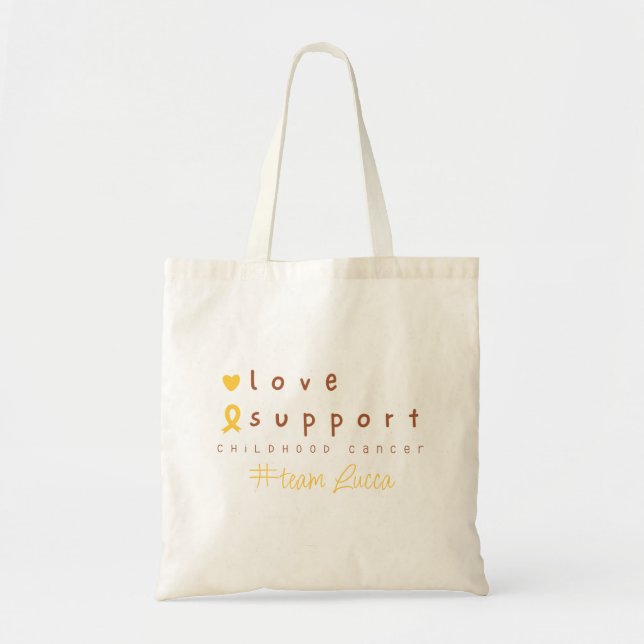 childhood cancer Custom Name Totes Bags (Front)