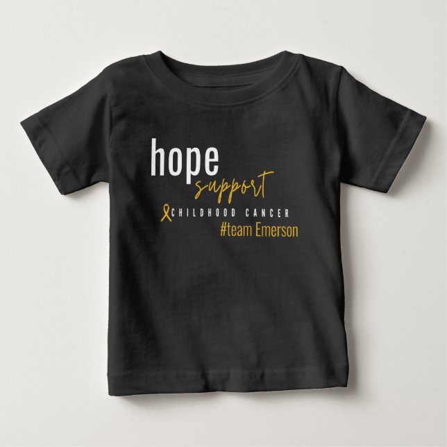 childhood cancer Custom #team name Baby T-Shirt (Front)