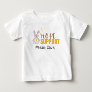 childhood cancer. Custom #team name Baby T-Shirt