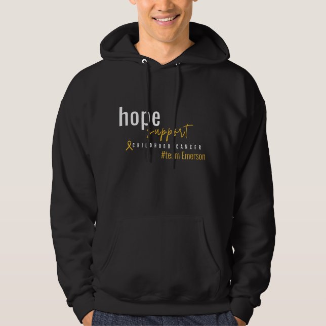 childhood cancer Custom #team name Pullover Hoodie (Front)