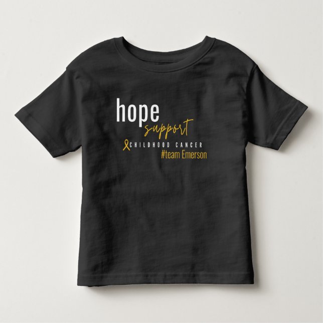 childhood cancer Custom #team name Toddler T-Shirt (Front)