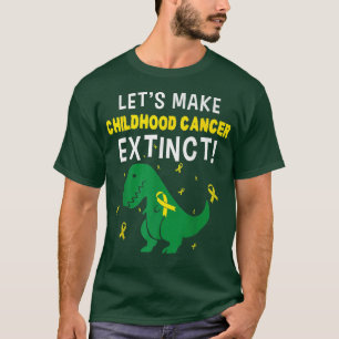 Childhood Cancer Dinosaur T Rex Boys Kids Awarenes T-Shirt