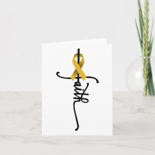 Childhood Cancer Faith Childhood Cancer Awareness Card