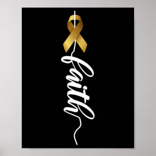 Childhood Cancer Faith Childhood Cancer Awareness Poster