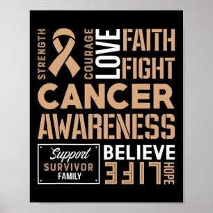 Childhood Cancer Fight Cancer Ribbon 2 Poster