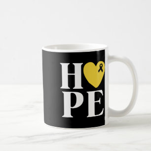 Childhood Cancer Fighter Hope Gold Ribbon Awarenes Coffee Mug