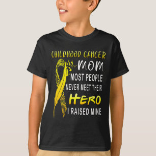 Childhood Cancer Fighter Mum My Son Is My Hero Wom T-Shirt