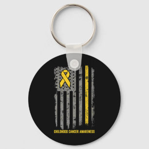 Childhood Cancer  Flag Childhood Cancer Awareness  Key Ring