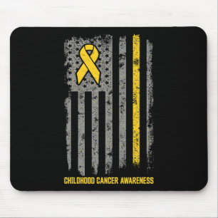 Childhood Cancer  Flag Childhood Cancer Awareness  Mouse Pad