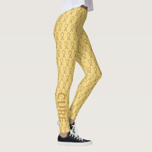 Childhood Cancer Gold Awareness Ribbon Leggings