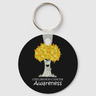 Childhood Cancer Gold Ribbon Awareness Month Key Ring