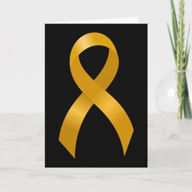 Childhood Cancer Gold Ribbon Card (Front)