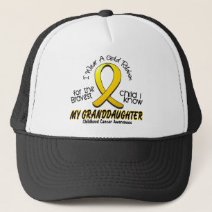 Childhood Cancer Gold Ribbon For My Granddaughter Trucker Hat