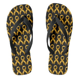 Childhood Cancer Gold Ribbon Thongs