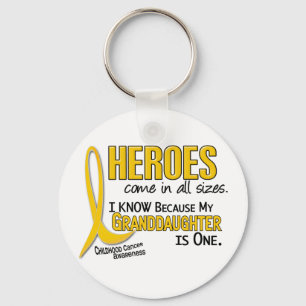 Childhood Cancer Heroes All Sizes 1 Granddaughter Key Ring