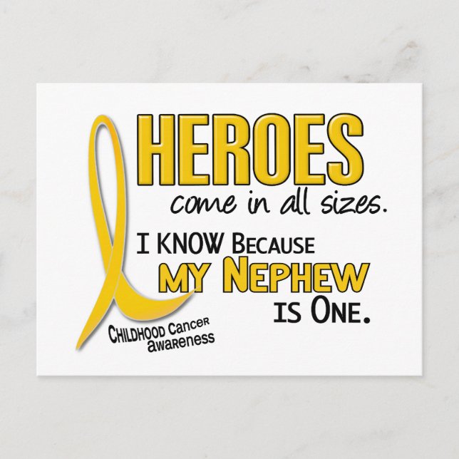 Childhood Cancer Heroes All Sizes 1 Nephew Postcard (Front)