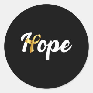 Childhood Cancer Hope Awareness Ribbon Premium Classic Round Sticker