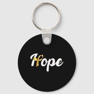 Childhood Cancer Hope Awareness Ribbon Premium Key Ring