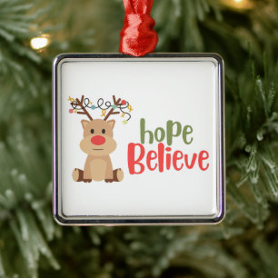 childhood cancer. hope believe Ornament Christmas