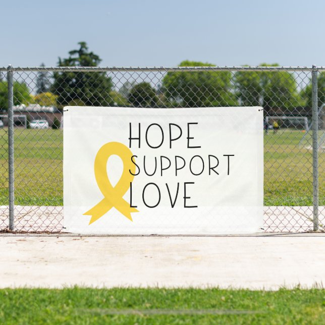 childhood cancer hope support Banner Outdoor Sign (Insitu)
