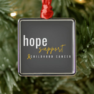 childhood cancer hope support Christmas Ornament
