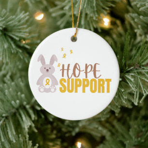 childhood cancer. hope support. Holiday Ornament