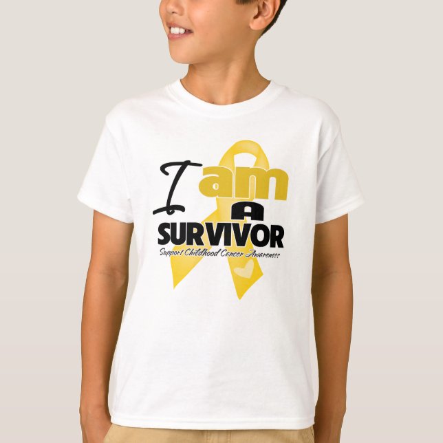 Childhood Cancer - I am a Survivor T-Shirt (Front)