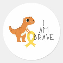 childhood cancer. I am brave. Stickers & Labels
