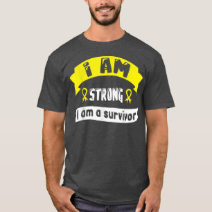 Childhood Cancer I Am Strong I Am A Survivor  T-Shirt