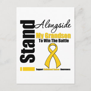 Childhood Cancer I Stand Alongside My Grandson Postcard