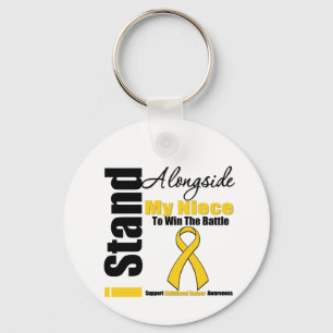 Childhood Cancer I Stand Alongside My Niece Key Ring