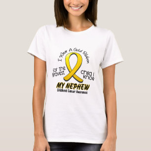 Childhood Cancer I Wear Gold Ribbon For My Nephew T-Shirt