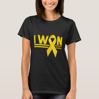 Childhood Cancer I Won Ribbon  T-Shirt
