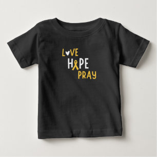 childhood cancer.love.hope.pray. Baby T-Shirt