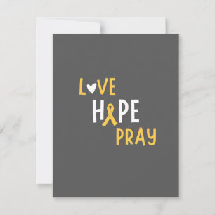 childhood cancer.love.hope.pray. Note Cards