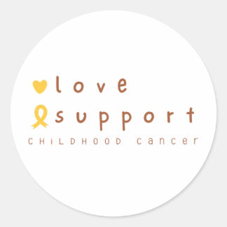 childhood cancer love support Stickers Labels