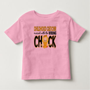 Childhood Cancer Messed With The Wrong Chick Toddler T-Shirt