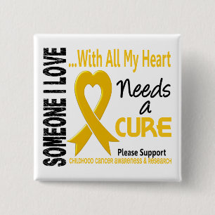 Childhood Cancer Needs A Cure 3 15 Cm Square Badge