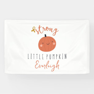 childhood cancer strong little pumpkin Custom Name Banner