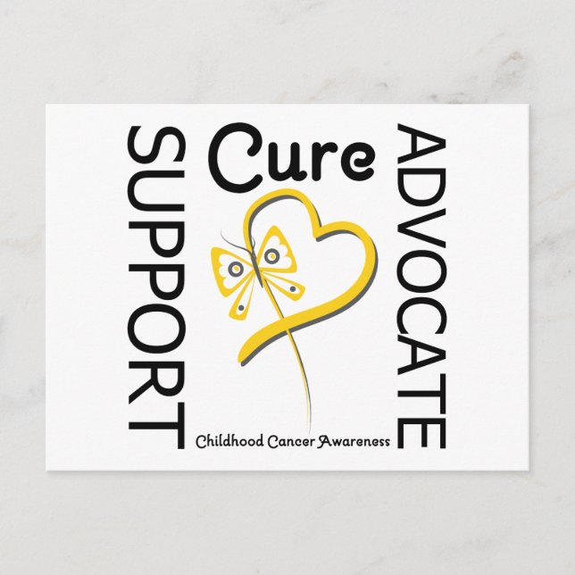 Childhood Cancer Support Advocate Cure Postcard (Front)
