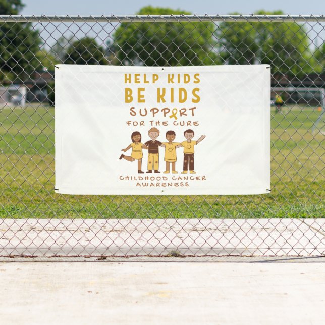 childhood cancer support Banner Outdoor Sign (Insitu)