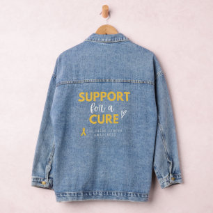childhood cancer support cure Womens Denim Jacket