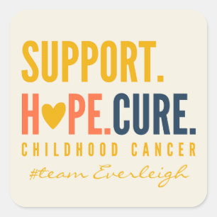 childhood cancer support Custom name Stickers 