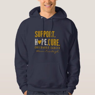 childhood cancer support Custom Pullover Hoodie