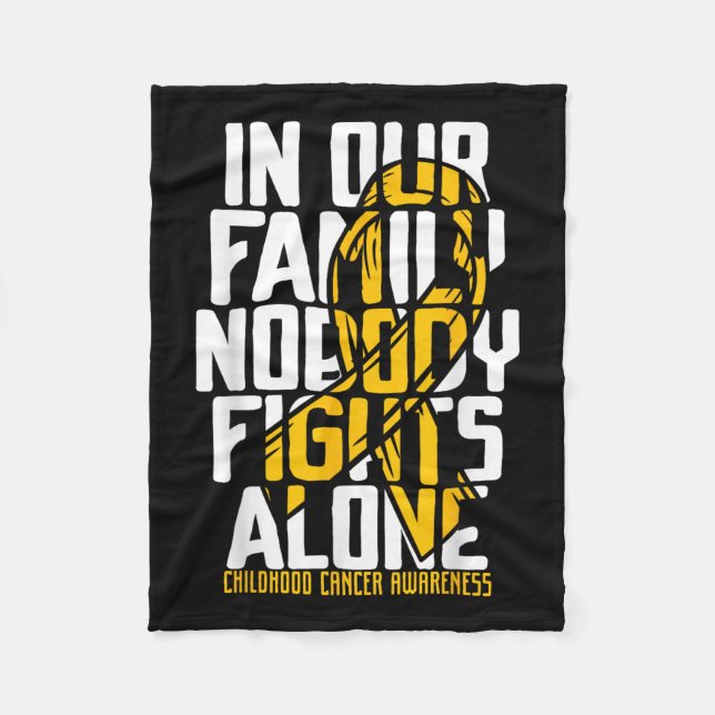 Childhood Cancer Support Family Childhood Cancer A Fleece Blanket (Front)
