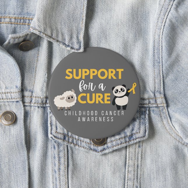 childhood cancer. support for a cure. Button (In Situ)