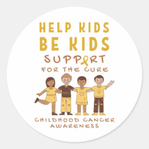 childhood cancer support for a cure Stickers Label