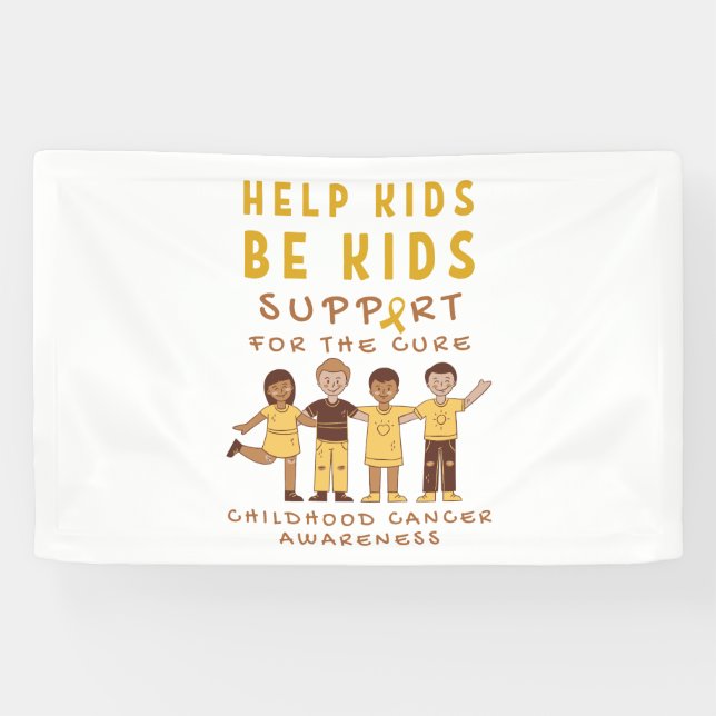 childhood cancer support for the cure Banner Sign (Horizontal)