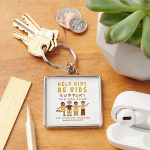 childhood cancer support for the cure Keychains
